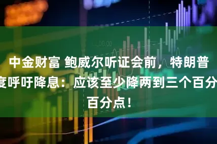 中金财富 鲍威尔听证会前，特朗普再度呼吁降息：应该至少降两到三个百分点！