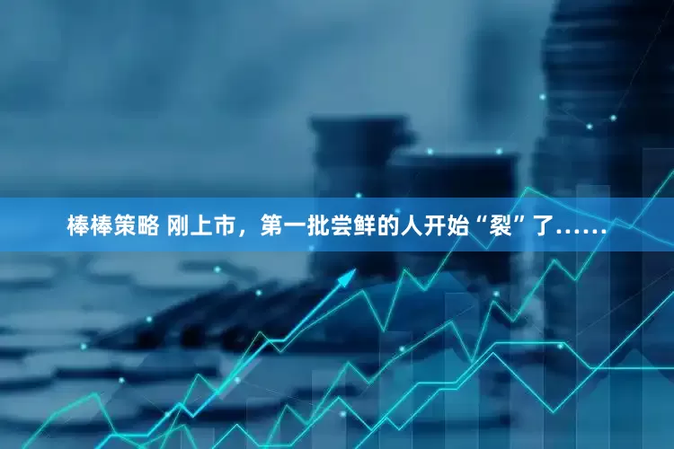 棒棒策略 刚上市，第一批尝鲜的人开始“裂”了……