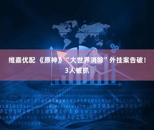 维嘉优配 《原神》“大世界消除”外挂案告破！3人被抓